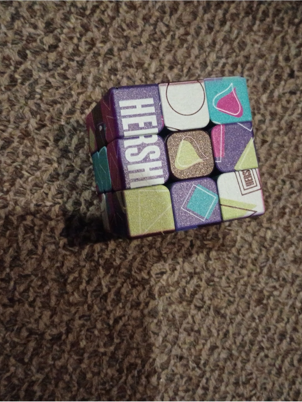 Purple Puzzle Cube Toy - Kids Twist Puzzle